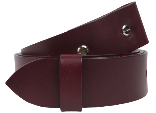 1 Inch Replacement Burgundy Leather Belt Strap