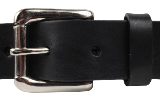 1 1/4 Inch Black Trouser Belt