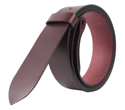 Buckleless Burgundy 32mm Wide Belt Strap