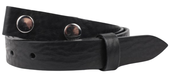 32mm Black Leather Belt Strap