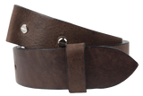 1.75" Dark Brown Leather Belt Strap Chicago Screws
