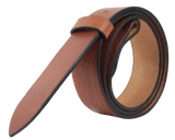 38mm Dark Tan Leather Belt Strap