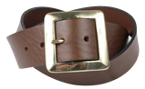 45mm Brown Leather Designer Belt
