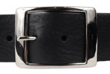 45mm Designer Black Leather Belt