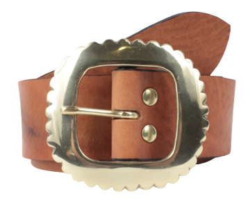 45mm Wide Dark Tan Leather Belt