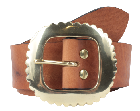45mm Wide Dark Tan Leather Belt