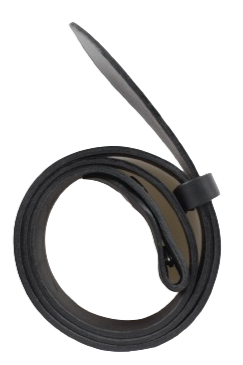 50mm Wide Black Leather Belt Strap