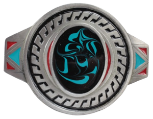 Aztec Round Design Belt Buckle