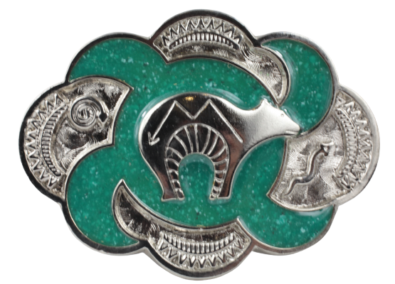 Bear Turquoise Belt Buckle