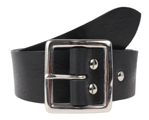 Black 1.75 Wide Leather Belt