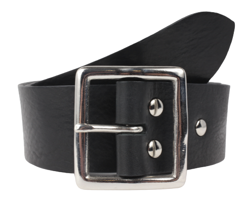 Black 1.75 Wide Leather Belt