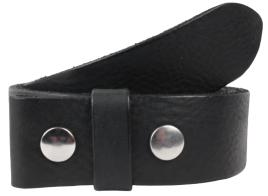 1 inch 25mm Wide Black Leather Belt Strap with Chicago Screws