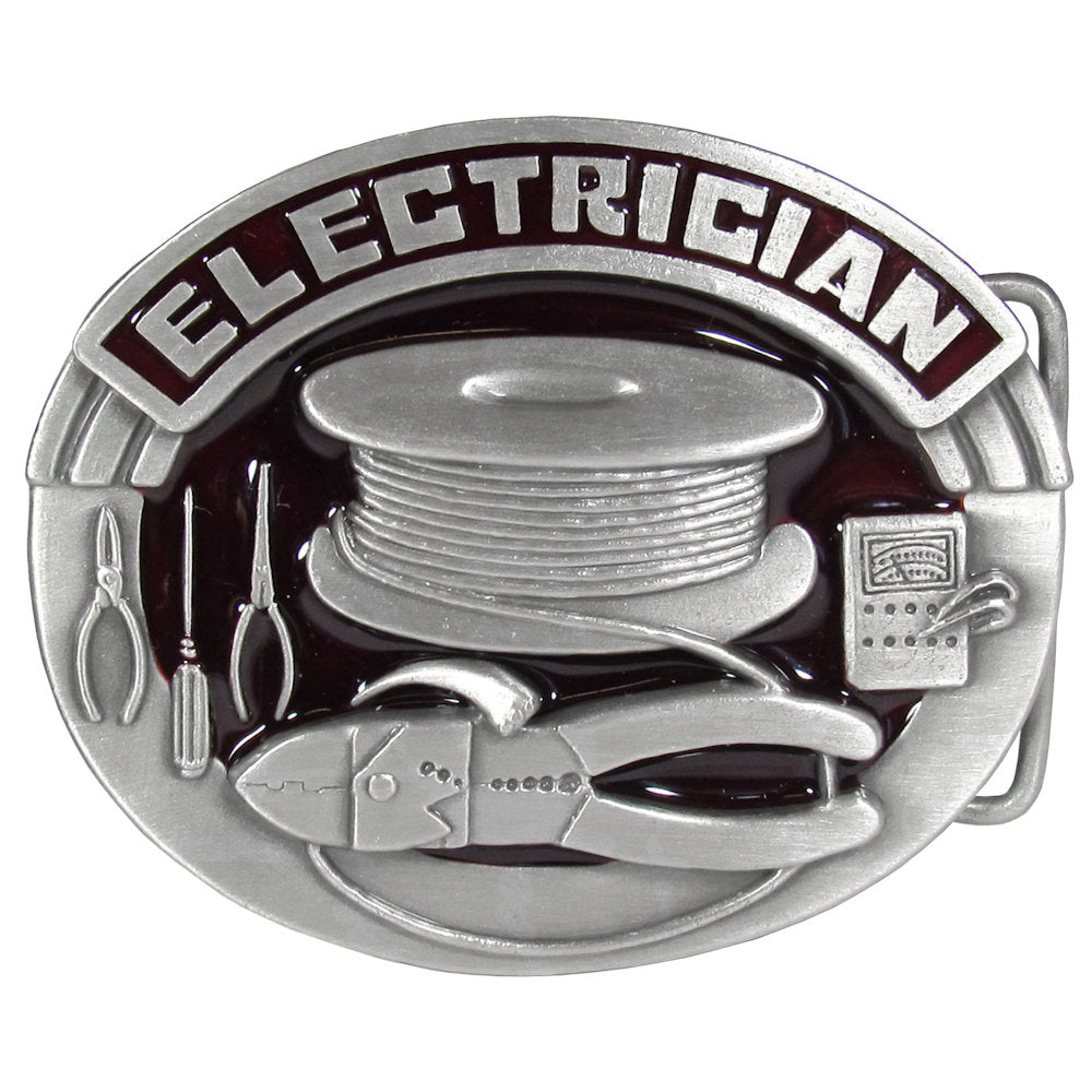 Black Electrician Belt Buckle