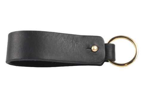 Black Leather Keychain Holder