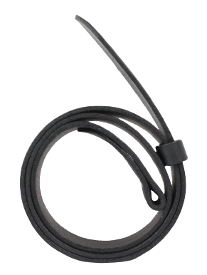 25mm Black Blank Belt Strap with Chicago Screws