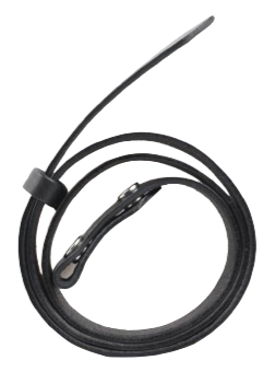 Black 1 1/4 Inch Black Strap