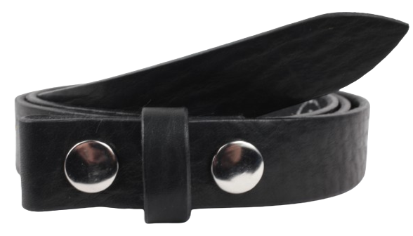 Black 1 1/4 Leather Belt Strap