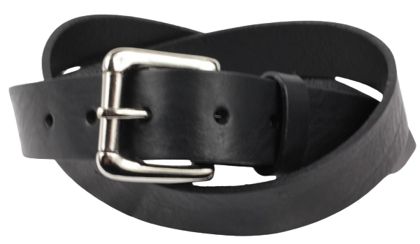 Black Leather Trouser Belt