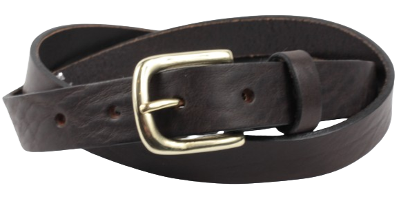 Brass Half Square 25mm Leather Belt
