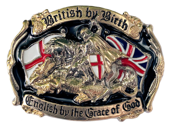 British by Birth Gold and Silver Belt Buckle Special Edition