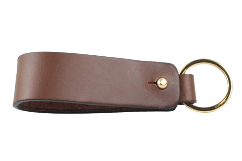 Brown Leather Keychain Holder