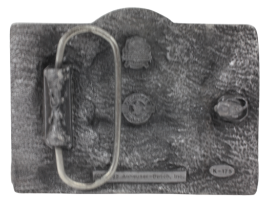 Budweiser Shires Anheuser-Busch Brewing Ass' N Belt Buckle Back