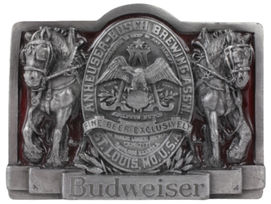 Budweiser Shires Anheuser-Busch Brewing Ass' N Belt Buckle
