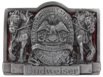 Budweiser Shires Anheuser-Busch Brewing Ass' N Belt Buckle