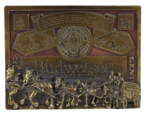 Budweiser Shires King of Beers Copper Gold Plated Belt Buckle