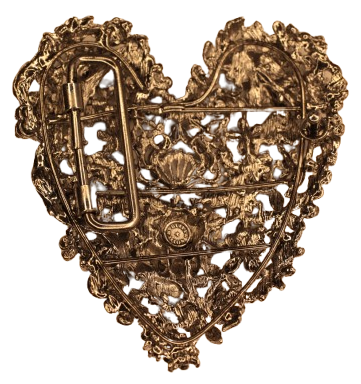 Butler & Wilson Heart with Stones Belt Buckle Back
