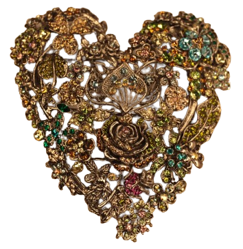 Butler & Wilson Heart with Stones Belt Buckle