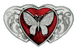 Butterfly on 3 Hearts Bolo Tie
