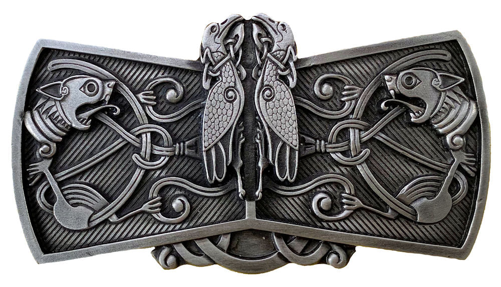 Celtic Knot Brushed Silver Plate Belt Buckle - BP128 - Banksia Products