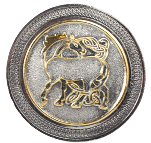 Celtic Horses Gold Silver Belt Buckle