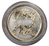 Celtic Horses Gold Silver Belt Buckle