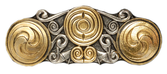 Celtic Swirl Design Gold Silver Belt Buckle