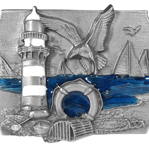 Coastal Scene Lighthouse Belt Buckle