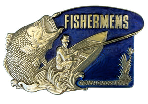 Commemorative Fisherman Blue Belt Buckle