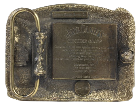 Copy of Jack Daniels Old Time Brass Gold Plated Belt Buckle Back