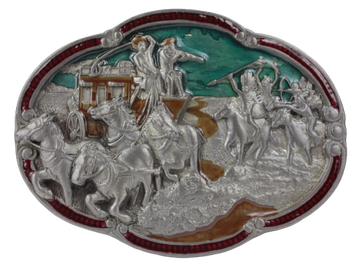 Cowboys Indians Belt Buckle