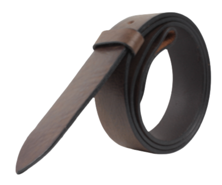Genuine Full Grain Leather Belt Strap - 1.5 Inch Wide, Vintage Distressed Brown, Snap-On Design For Interchangeable Buckles (Buckle Not Included)