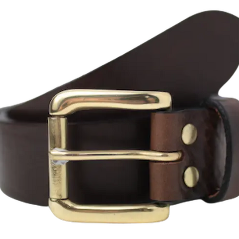 Dark Brown 1 1/2 Inch Jean Belt
