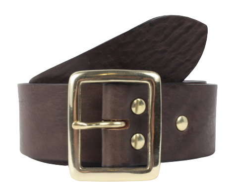 Dark Brown 1 3/4 Inch Wide Leather Belt