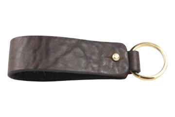 Dark Brown Leather Keychain Holder