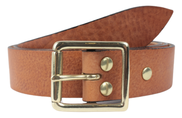 Dark Tan 1 1/4" Inch Designer Leather Belt