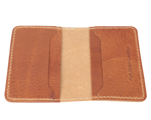 Dark Tan Full Grain 4 Card Holder