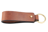 Dark Tan Leather Keychain Holder