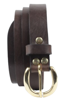 Dark Brown Leather Trouser Belt