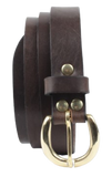 Dark Brown Leather Trouser Belt