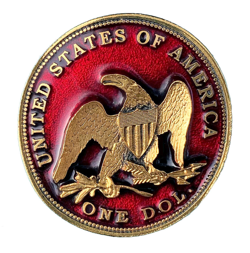 Dollar Coin Gold Plated Bolo Tie